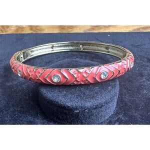 Sequin Nordstrom Colorful Thin Gold Tone Enamel Hinge Bangle $25 NWOT #181